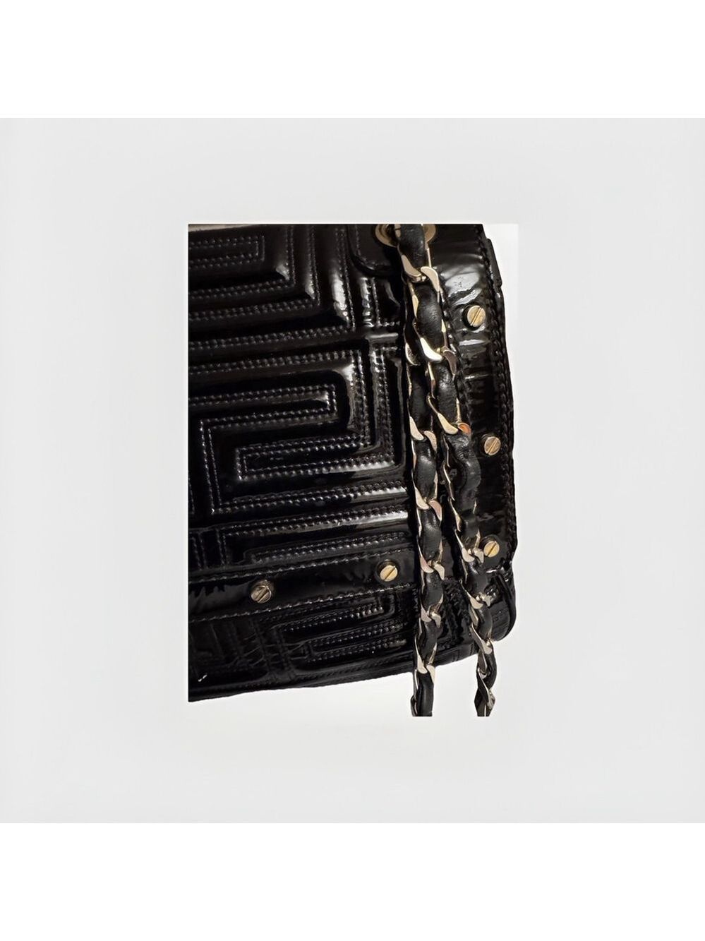 Gianni Versace Quilted Patent Leather Shoulder Bag - Picture 10 of 16